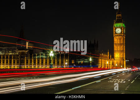 Big Ben Elizabeth Turm Westminster Bridge London Stockfoto