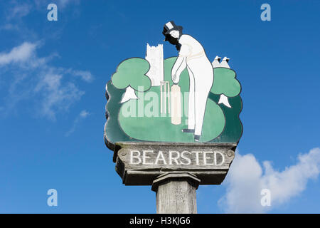 Dorf anmelden The Green, Bearsted, Kent, England, Vereinigtes Königreich Stockfoto