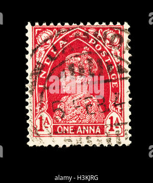 Briefmarke aus Indien Darstellung König George VI. Stockfoto