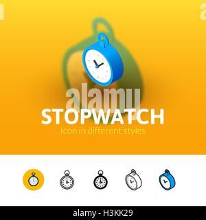 Stoppuhr-Symbol im anderen Stil Stock Vektor