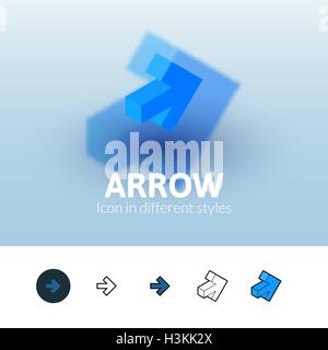 Pfeilsymbol in anderen Stil Stock Vektor