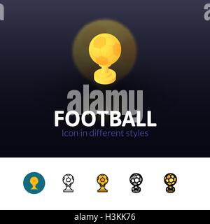Fußball-Ikone in anderen Stil Stock Vektor