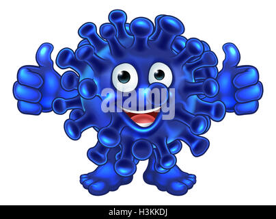 Ein Cartoon Monster, Alien, Virus oder guten freundlichen Bakterien Charakter Stockfoto