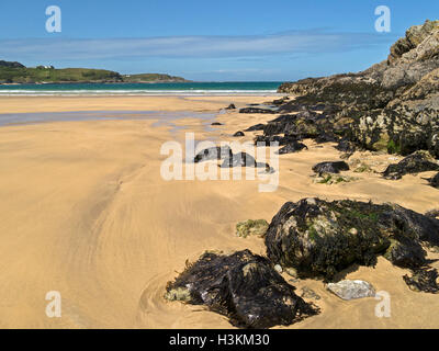 Herrlichen Sandstrand an der Kiloran Bay auf der Hebridean Insel Colonsay, Scotland, UK Stockfoto