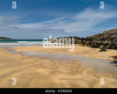 Herrlichen Sandstrand an der Kiloran Bay auf der Hebridean Insel Colonsay, Scotland, UK Stockfoto