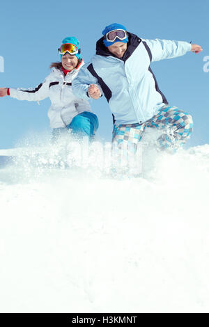 Spaß im Schnee Stockfoto