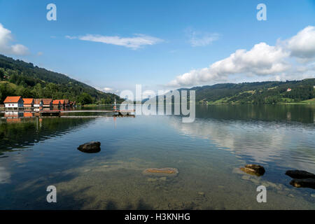 See-Großer Alpsee bei Bühl, Immenstadt Im Allgäu, Oberallgäu, Bayern, Deutschland Stockfoto