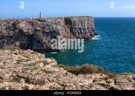 Küste in der Nähe der Festung Fortaleza de Sagres, Portugal, Algarve Stockfoto