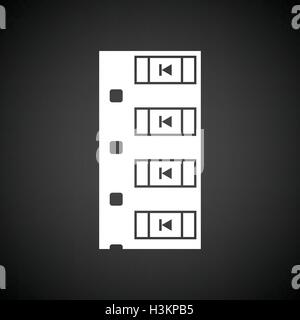 Diode Smd Band Komponentensymbol. Schwarzer Hintergrund mit weißen. Vektor-Illustration. Stock Vektor