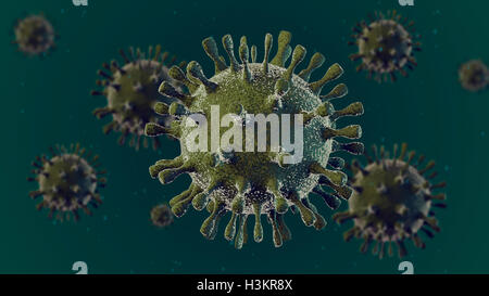 Influenza-Virus H1N1. Schweine-Grippe. Stockfoto