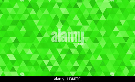 Zusammenfassung Hintergrund bestehend aus Dreiecken mit verschiedenen Schattierungen von Grün. Stockfoto