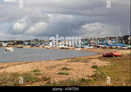 Hengistbury Head Strandhütten, Dorset, England, Großbritannien Stockfoto