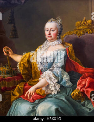 Die Kaiserin Maria Theresa (Maria Theresia Walburga Amalia Christina - 1717-1780) von Martin van Meytens, Öl auf Leinwand, 1759. Stockfoto