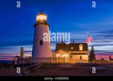 Pemaquid Point Light in Bristol, Maine, USA. Stockfoto