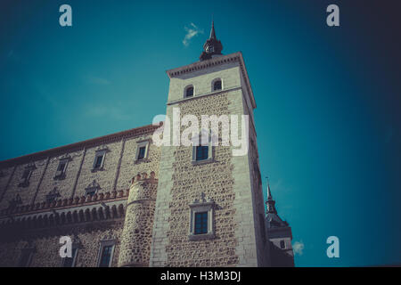 Alcazar von Toledo, militärische Festung zerstört, während die spanische Stockfoto