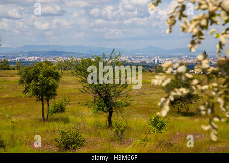 Pune City gesehen von vetal Hill, Indien, Maharashtra Stockfoto