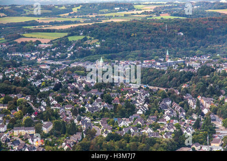 Areal Ansicht des Stadtteils Werden in Essen, Deutschland Stockfoto