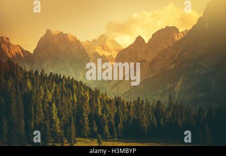 Italienischen Dolomiten Bergwelt. Nord-Italien, Europa. Auronzo Di Cadore. Stockfoto