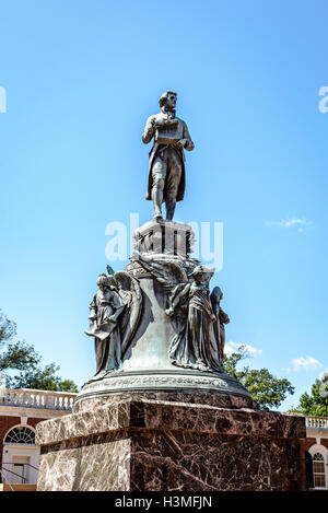 Thomas Jefferson-Statue, die Rotunde, University of Virginia, Charlottesville, Virginia Stockfoto