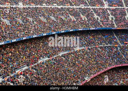 BARCELONA - FEB 21: Einen allgemeinen Überblick über das Camp Nou Stadion. Stockfoto