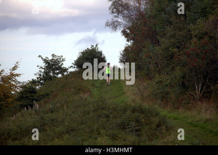 Glasgow catkin Braes Park Mountainbike Parcour Castlemilk beliebt für Fahrräder und Läufer Stockfoto