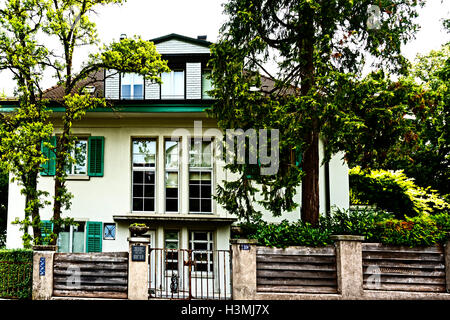 Wohnhaus von Thomas Mann in Kilchberg, Zürich, Alte Landstraße 39; Residenz des Thomas Mann in Kilchberg bei Zürich Stockfoto