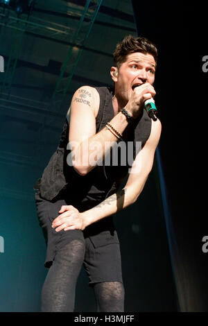 BARCELONA - 30 MAR: The Script (Band) führt auf St. Jordi Club-Bühne am 30. März 2015 in Barcelona, Spanien. Stockfoto