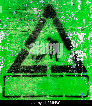 Unter Konstruktion Symbole Grunge-Stil mit grünen Hintergrund. Es kann verwendet werden, wie ein Poster, Tapete, design T-shirts. Stockfoto