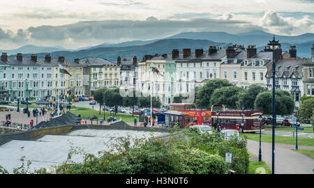 Ein Blick auf die Stadt in Llandudno Stockfoto