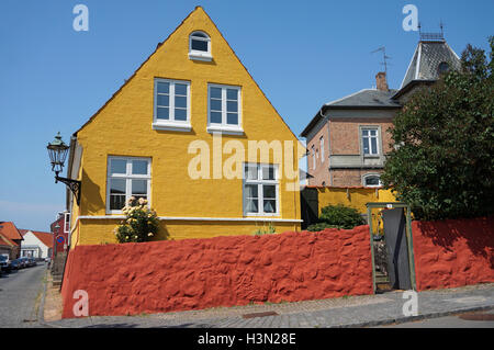 Haus auf der Straße, Ronne, Bornholm, Dänemark Stockfoto