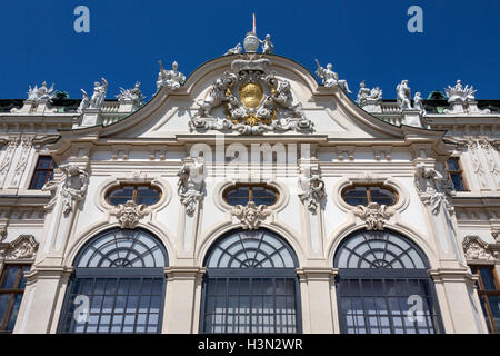 Oberen Schloss Belvedere in Wien - Österreich Stockfoto