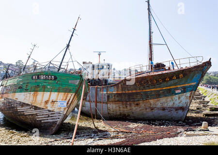 Camaret-Sur-Mer, Frankreich-19. August 2016: Ansicht von Schiffswracks in Camaret-Sur-Mer, Bretagne, Frankreich Stockfoto