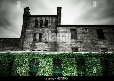 Ominöse Außenansicht des Eastern State Penitentiary in Philadelphia PA Stockfoto