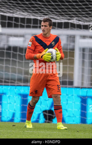 Verona, Italien. 9. Oktober 2016. Stefano Minelli (Brescia) Fußball: Italienisch "Serie B" match zwischen Hellas Verona 2-2 Brescia im Marc Antonio Bentegodi Stadium in Verona, Italien. © Maurizio Borsari/AFLO/Alamy Live-Nachrichten Stockfoto