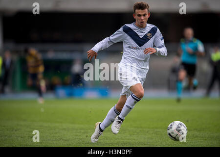 Verona, Italien. 9. Oktober 2016. Simone Rosso (Brescia) Fußball: Italienisch "Serie B" match zwischen Hellas Verona 2-2 Brescia im Marc Antonio Bentegodi Stadium in Verona, Italien. © Maurizio Borsari/AFLO/Alamy Live-Nachrichten Stockfoto