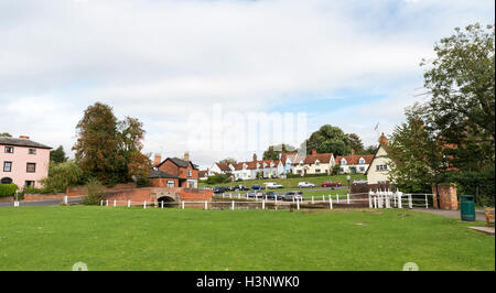 Bild englischen Dorf Postkartenblick über die grüne Finchingfield Essex England 2016 Stockfoto