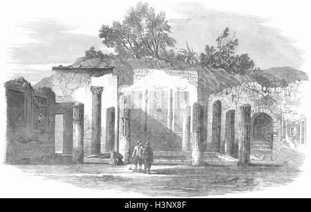 Pompeji Haus ausgegraben kaiserlichen russischen Fürsten 1853. Illustrierte London News Stockfoto