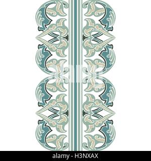 Vektor verzierten nahtlose Grenze im östlichen Stil. Umriss-Element für das Design. Pastell Vintage Muster für Einladungen, Geburtstag und Stock Vektor