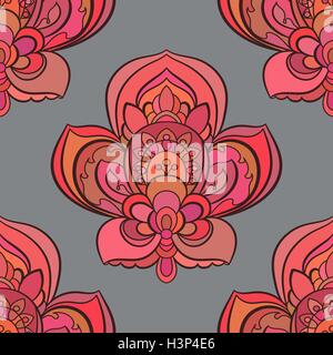 Vektor nahtlose Hintergrund. Schöne florale Muster mit Fantasie-Blumen. Stock Vektor