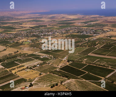 McLaren Vale Township und Weinbergen, Stockfoto