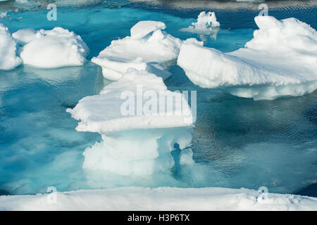 Packeis im nördlichen Arktis in der Nähe von Spitzbergen, Norwegen Stockfoto