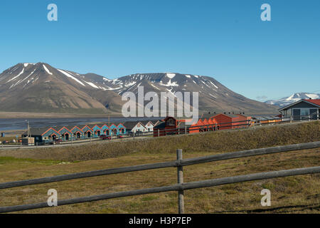 Häuser in Longyearbyen, Svalbard, Norwegen Stockfoto