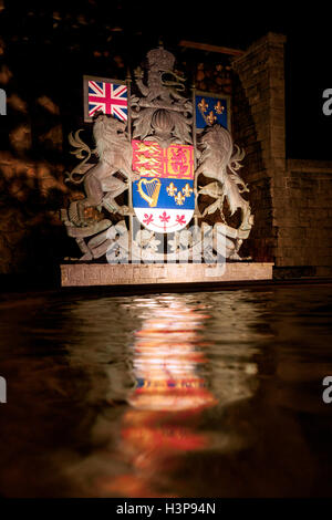 Wappen - Bund Gärten Court - Victoria, Vancouver Island, British Columbia, Kanada Stockfoto