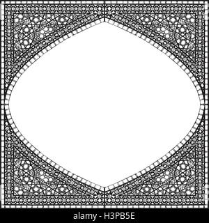 Geometrischen Ecke Rahmen Muster ethnischen Fliese farbenfrohen abstrakten Hintergrund Vektor Stock Vektor