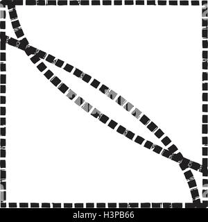 Geometrischen Ecke Rahmen Muster ethnischen Fliese farbenfrohen abstrakten Hintergrund Vektor Stock Vektor