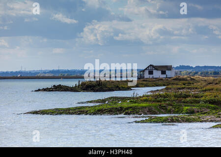 Bootshaus am Stow Creek am River Crouch Stockfoto