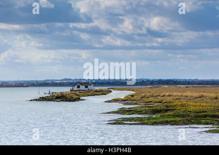 Bootshaus am Stow Creek am River Crouch Stockfoto