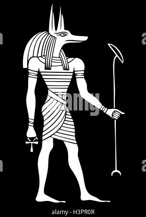 Anubis-Gott des alten Ägypten - Gott von Beerdigungen, Tod, den Toten und das Leben nach dem Tod Stockfoto