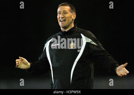 AFC unterstützt Manager Jim McFarlane - AFC unterstützt Vs Folkestone Invicta - Ryman League Premier Division Fußball im Stadion - 10.05.10 Stockfoto