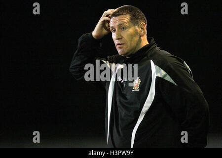 AFC unterstützt Manager Jim McFarlane - AFC unterstützt Vs Folkestone Invicta - Ryman League Premier Division Fußball im Stadion - 10.05.10 Stockfoto